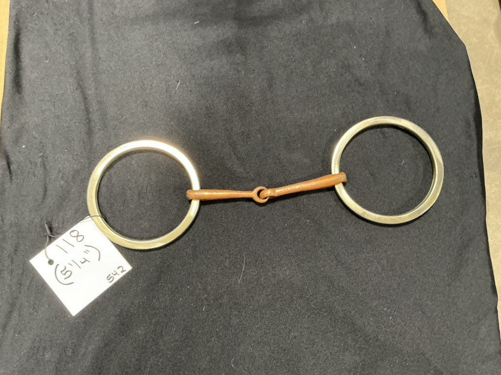 Bit Snaffle Big Rings Copper Middle 5.25"
