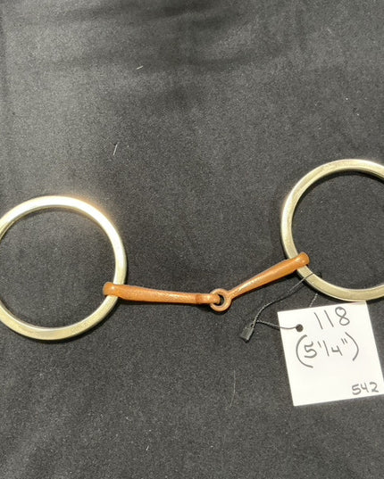 Bit Snaffle Big Rings Copper Middle 5.25" 