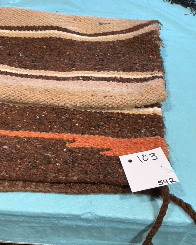 Western Saddle Blanket Brown Cream
