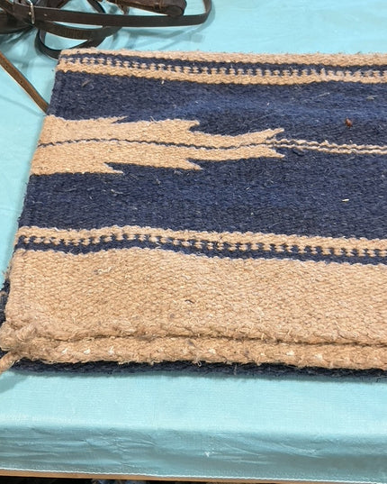 Western Saddle Blanket Blue/Brown 