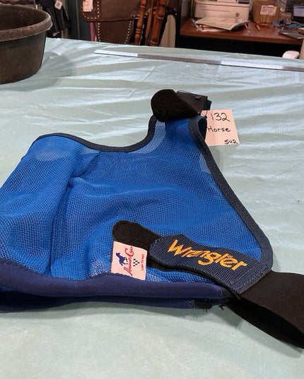 Fly Mask Red Wrangler Blue Horse 