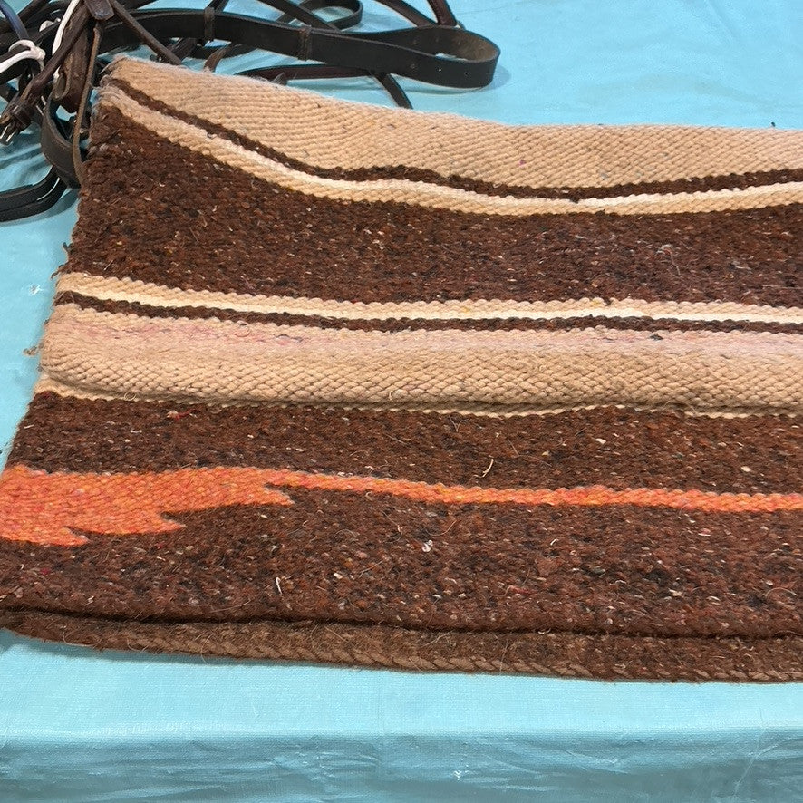 Western Saddle Blanket Brown Cream 
