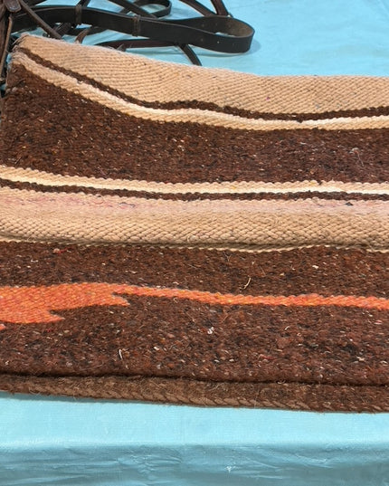 Western Saddle Blanket Brown Cream