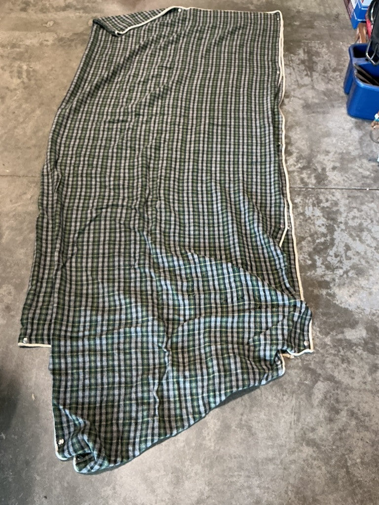 Cooler 70" Green Plaid Wool 