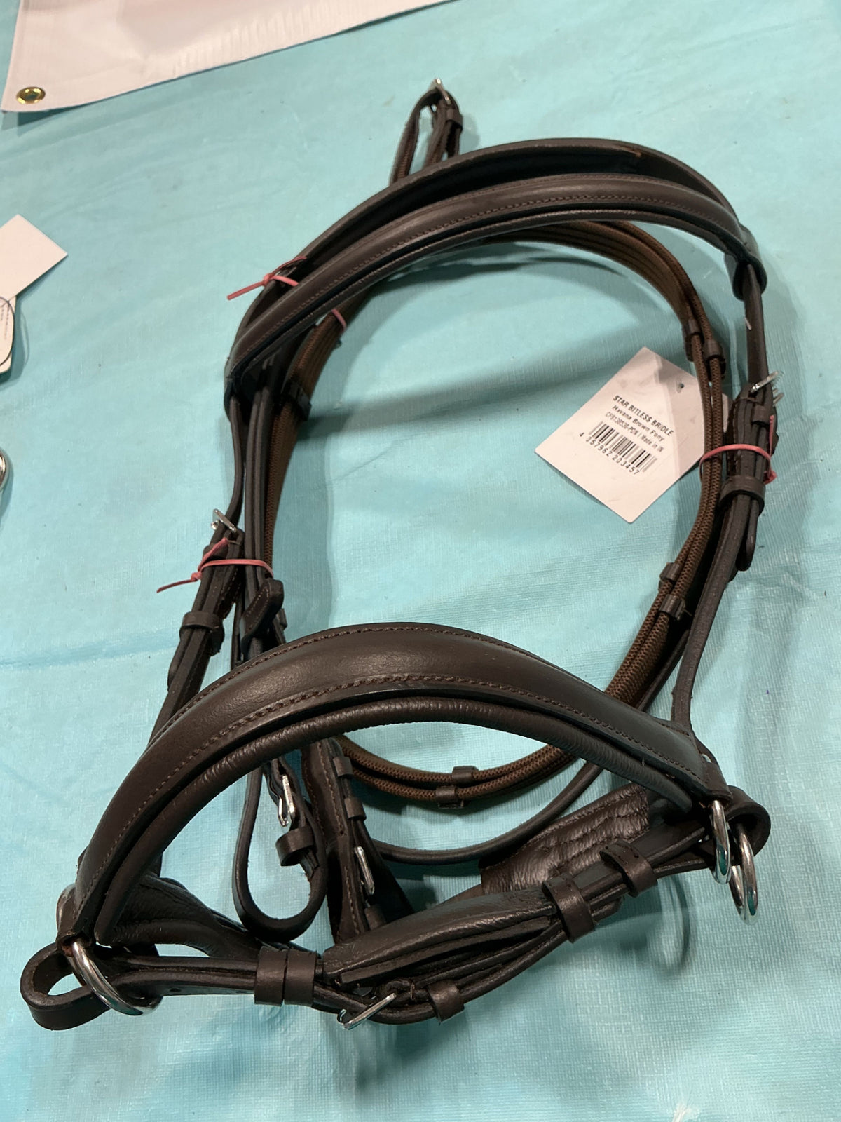 English Bitless Bridle & Reins Pony Brown *NEW*