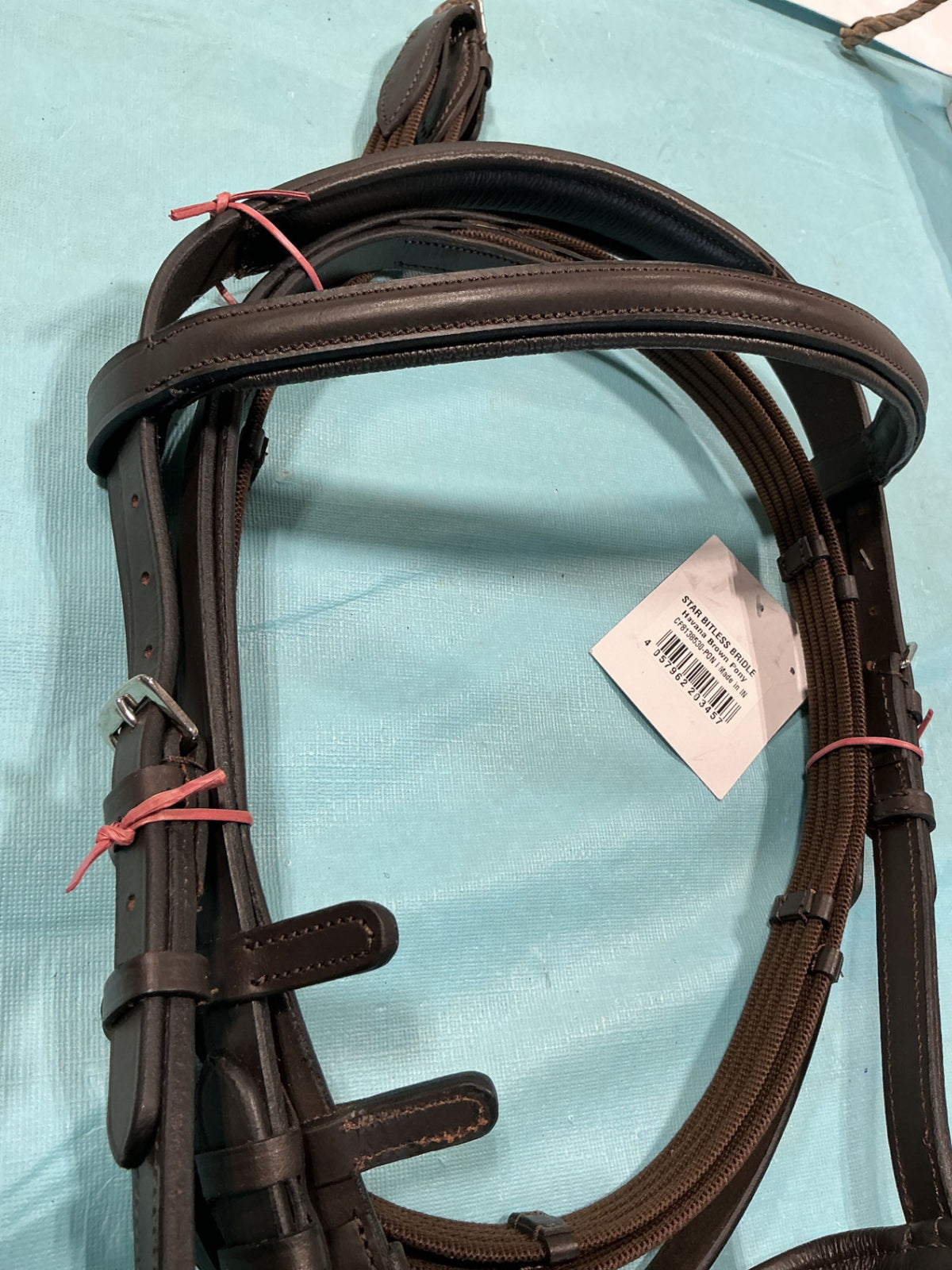 English Bitless Bridle & Reins Pony Brown *NEW*