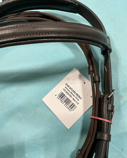 English Bitless Bridle & Reins Pony Brown *NEW*