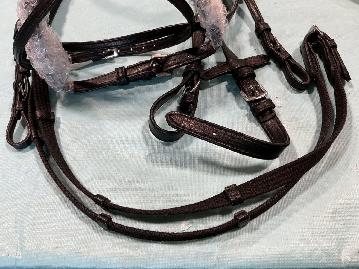 English Bridle Black Pink Bling & Reins MINI / Shetty *NEW*
