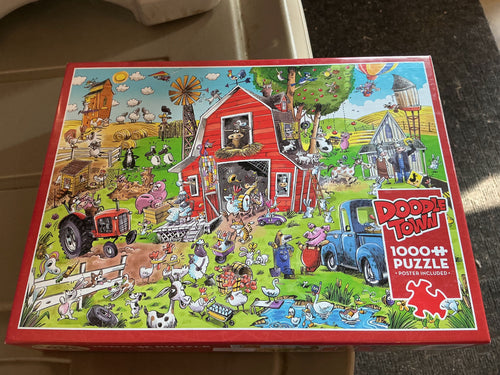 Puzzle – Doodle Town, 1000 Pieces | Used