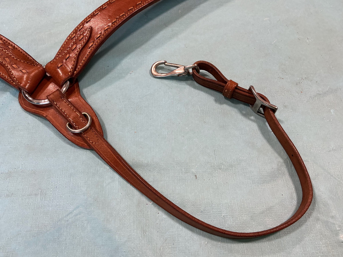 Western Headstall & Breast Collar Teal Conchos
