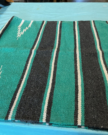 Saddle Blanket   Turquoise/Grey. 56+" x 27"