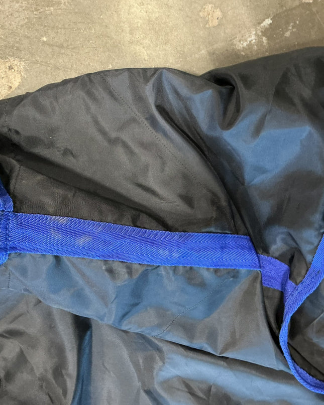 Rain Sheet  Black/Blue Trim 78" Closed Front