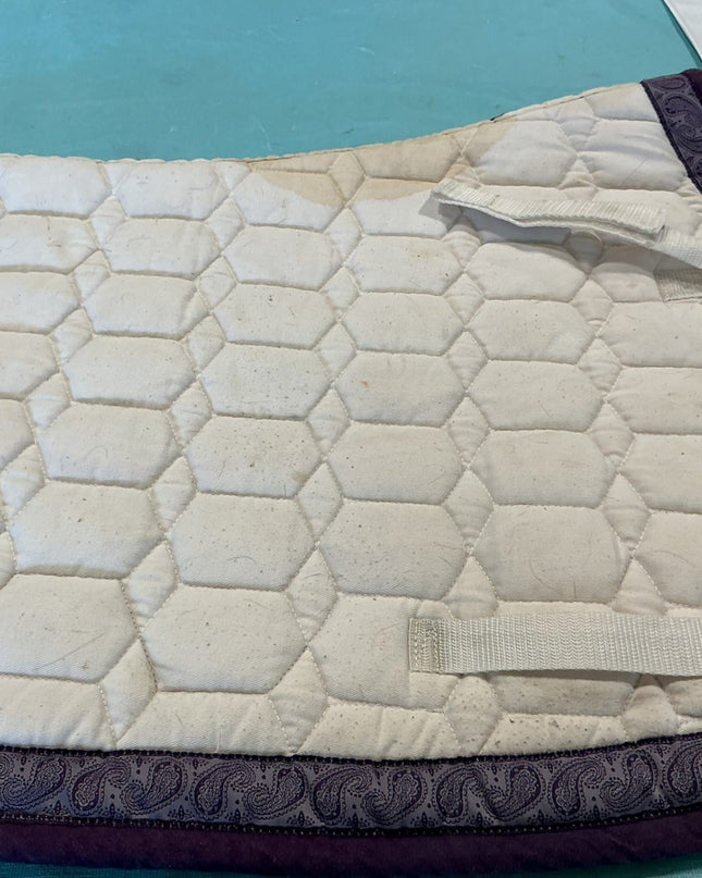 English Pad White/Purple  Pony size