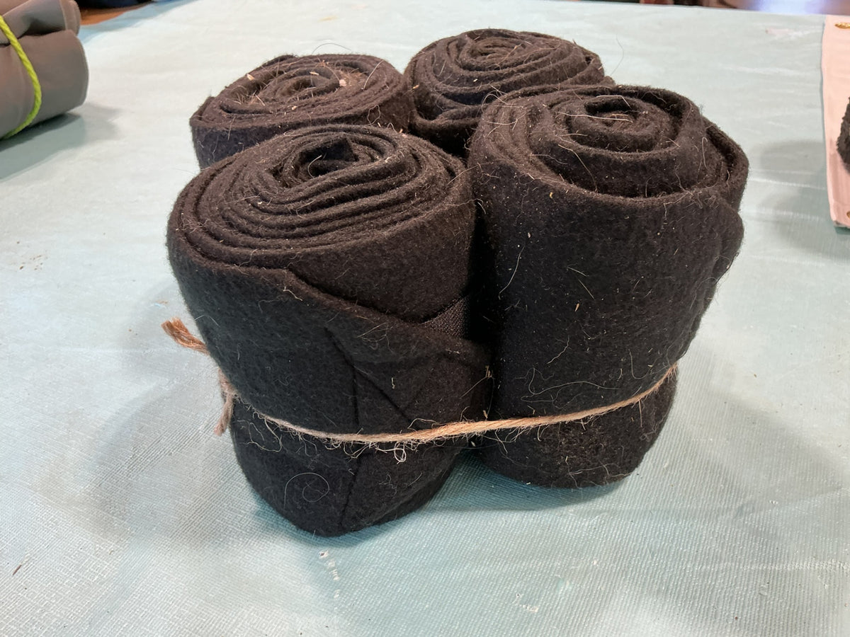 Polo Wraps Black.   Set of 4 