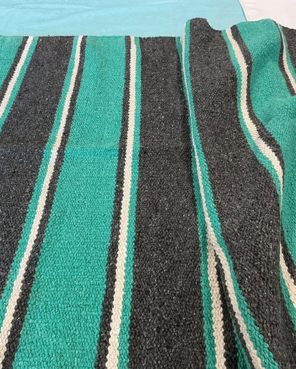 Saddle Blanket   Turquoise/Grey. 56+" x 27"