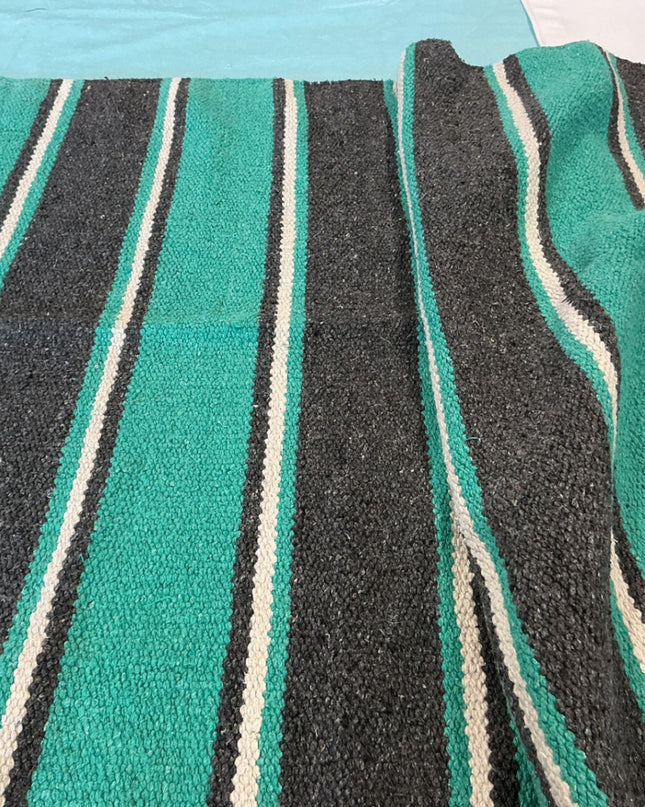 Saddle Blanket   Turquoise/Grey. 56+" x 27"