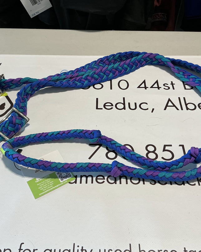 Western Loop Reins Paracord Blue/Black