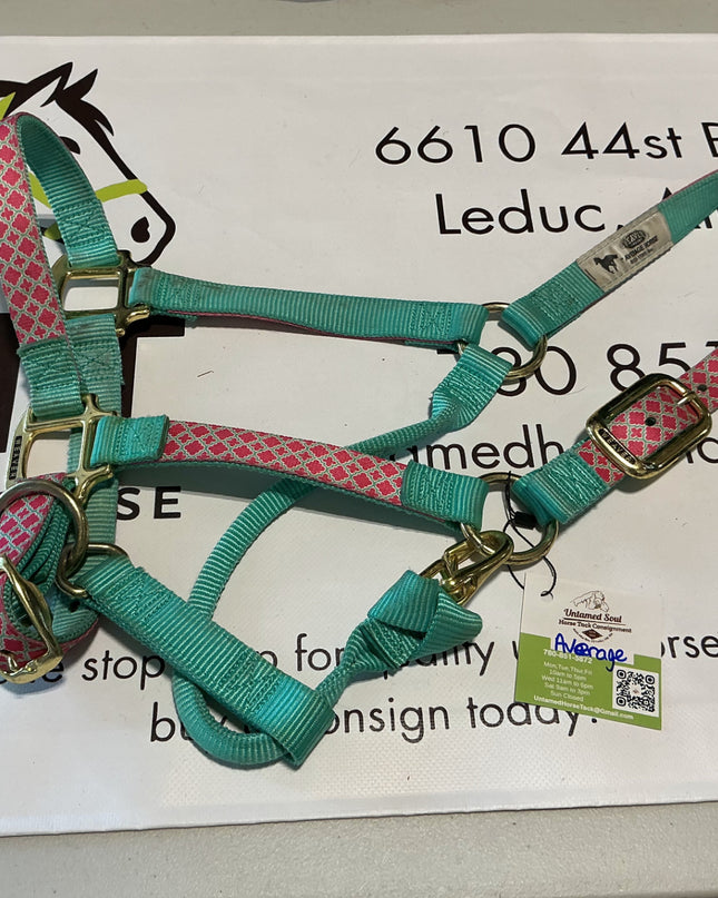 Halter Nylon Average Green/Pink