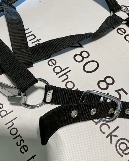 Halter Nylon Black Leather Nose