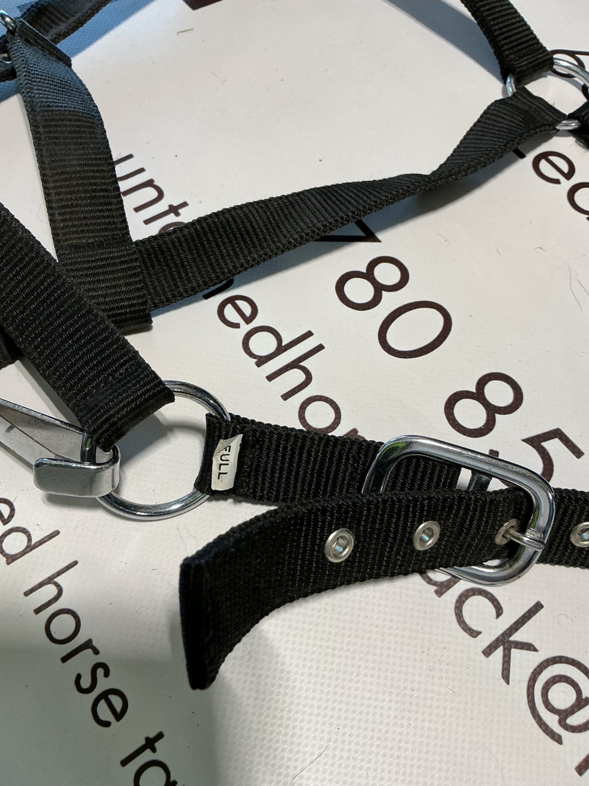 Halter Nylon Black Leather Nose