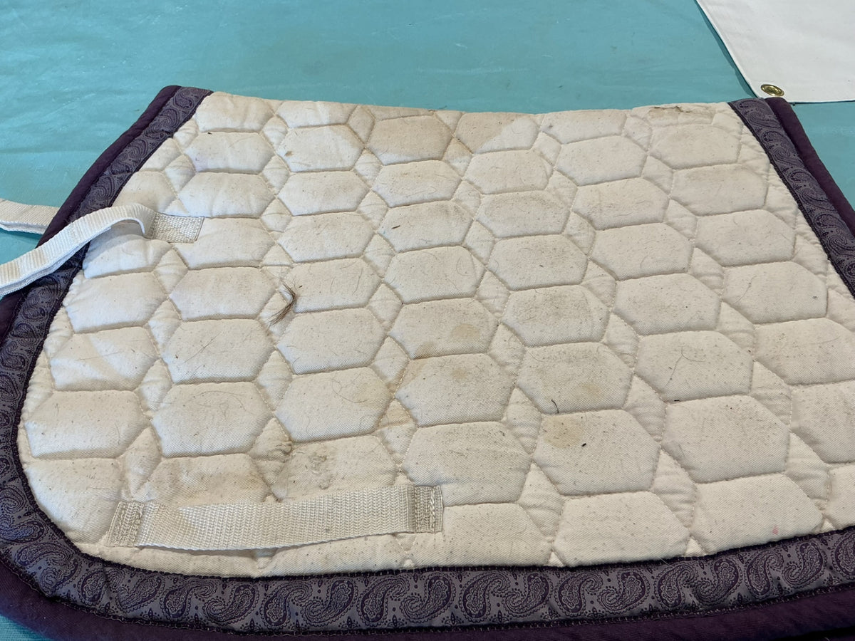 English Pad White/Purple  Pony size