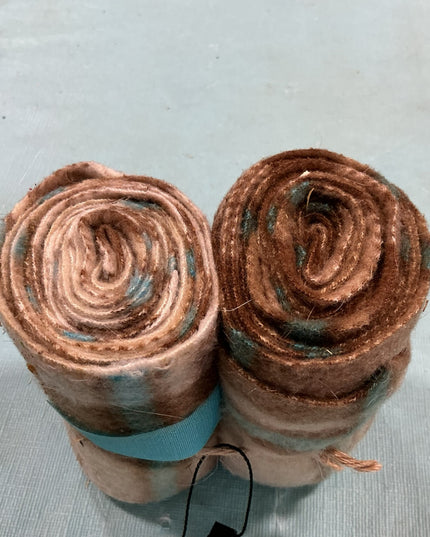 Polo Wraps Brown/Blue Plaid  Set of 2
