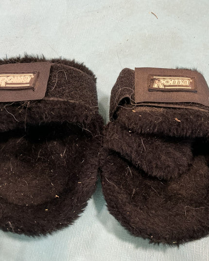 Fetlock Boots Roma Black/Fleece Pony Size 