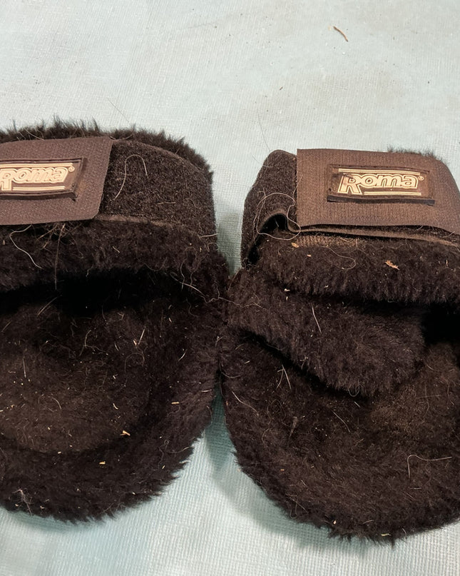 Fetlock Boots Roma Black/Fleece Pony Size 