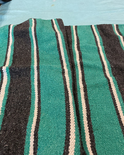 Saddle Blanket  Turquoise/Grey  56" x 27"