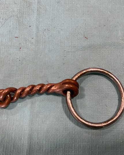 Bit Twisted O Ring Snaffle Copper. 4 1/2"