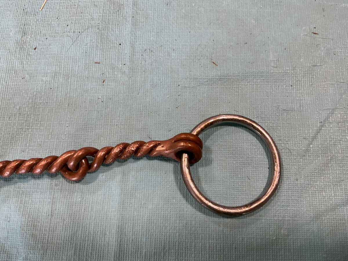 Bit Twisted O Ring Snaffle Copper. 4 1/2"