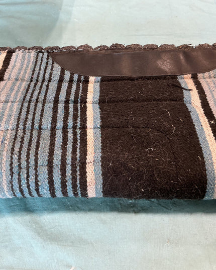 Saddle Pad Blue/Black/White. 30 x 30