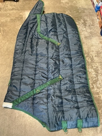 Winter Blanket Blue/Green Stitching. 74" Fill Guess 100 - 150g