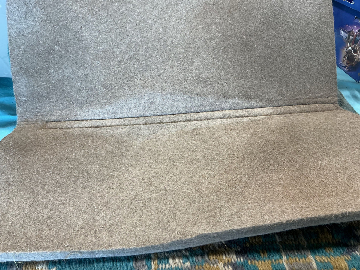 Western Saddle Pad Classic Equine Wool Top 32 x 32 Blue/Grey/White