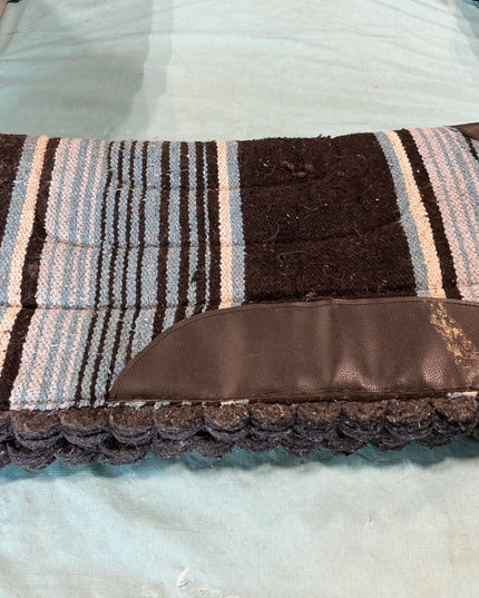 Saddle Pad Blue/Black/White. 30 x 30