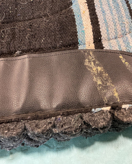 Saddle Pad Blue/Black/White. 30 x 30