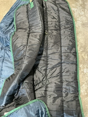Winter Blanket Blue/Green Stitching. 74" Fill Guess 100 - 150g