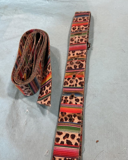 Latigo/Off Billet Set. Cheetah Print