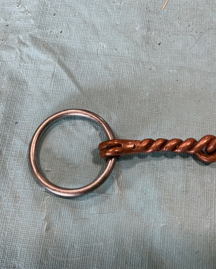 Bit Twisted O Ring Snaffle Copper. 4 1/2"