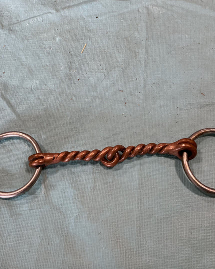 Bit Twisted O Ring Snaffle Copper. 4 1/2"