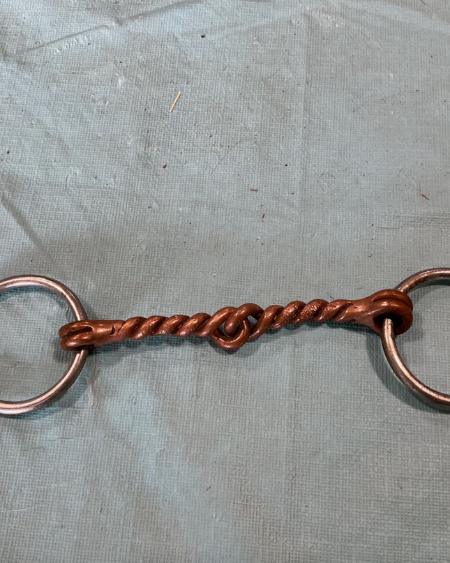Bit Twisted O Ring Snaffle Copper. 4 1/2"