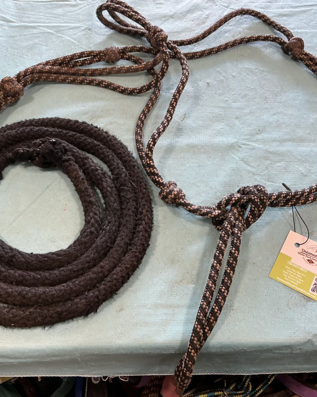 Rope halter and lead 