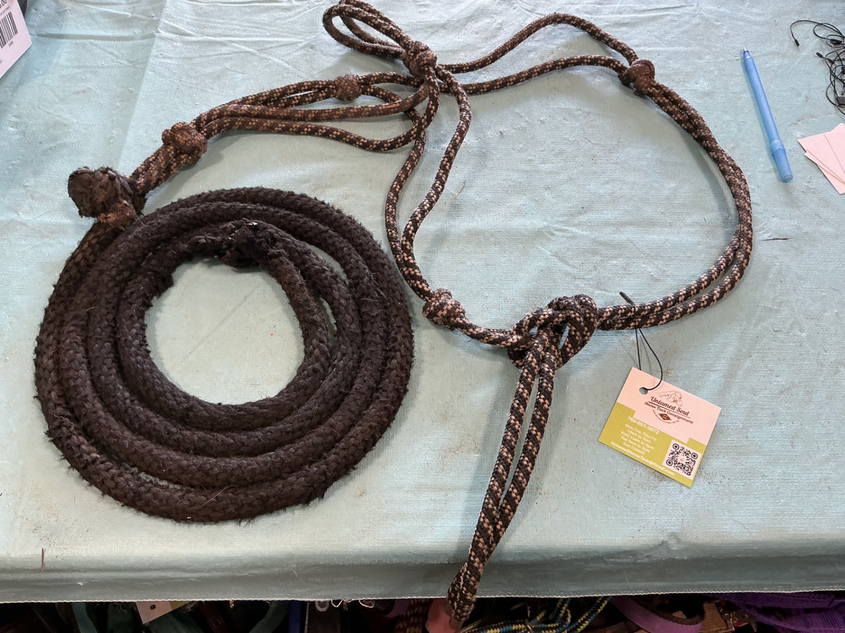 Rope halter and lead 