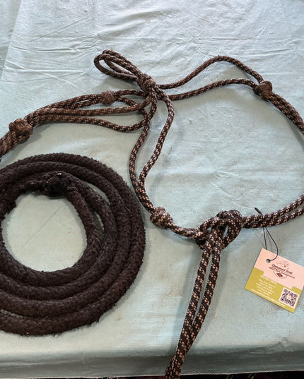 Rope halter and lead 