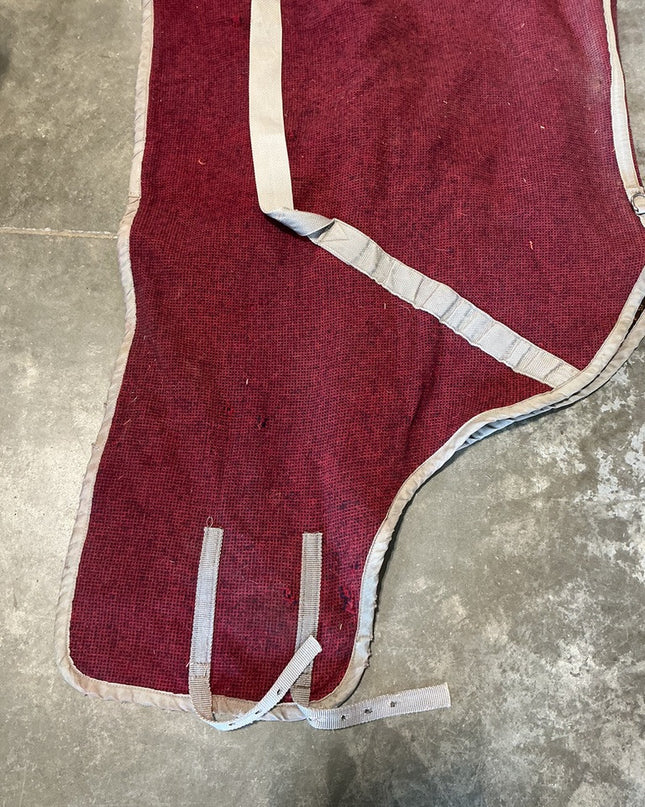 Blanket Wool Lined Red 70"