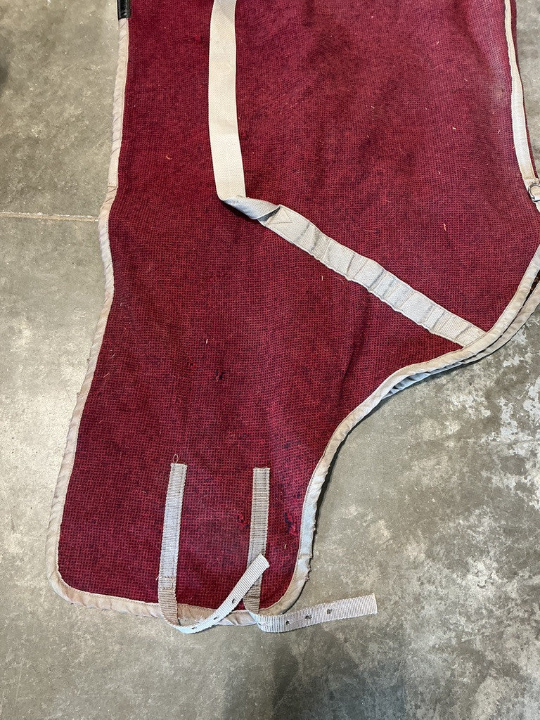 Blanket Wool Lined Red 70"