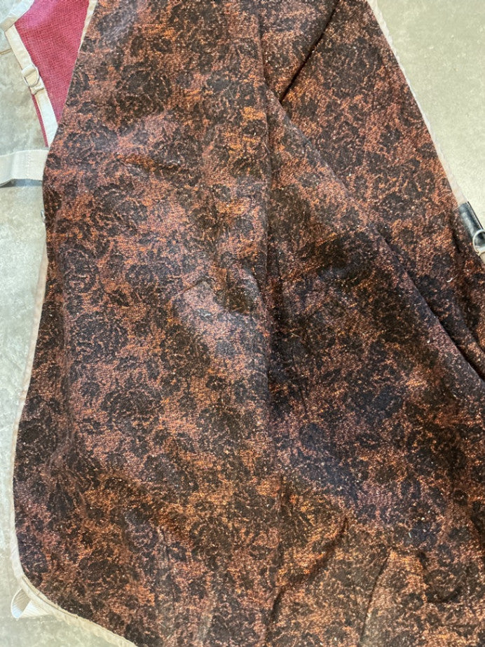 Blanket Wool Lined Red 70"