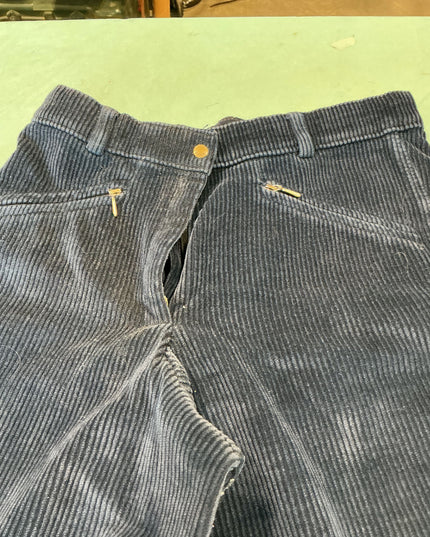 Breeches Harry Hall Blue Corduroy. Size 28L
