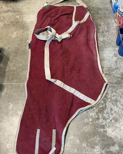 Blanket Wool Lined Red 70"
