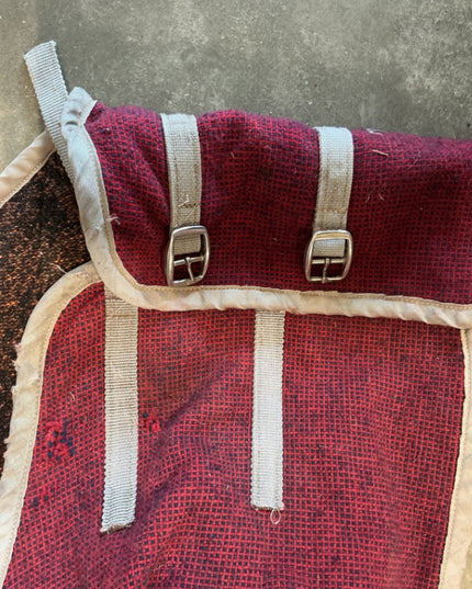 Blanket Wool Lined Red 70"